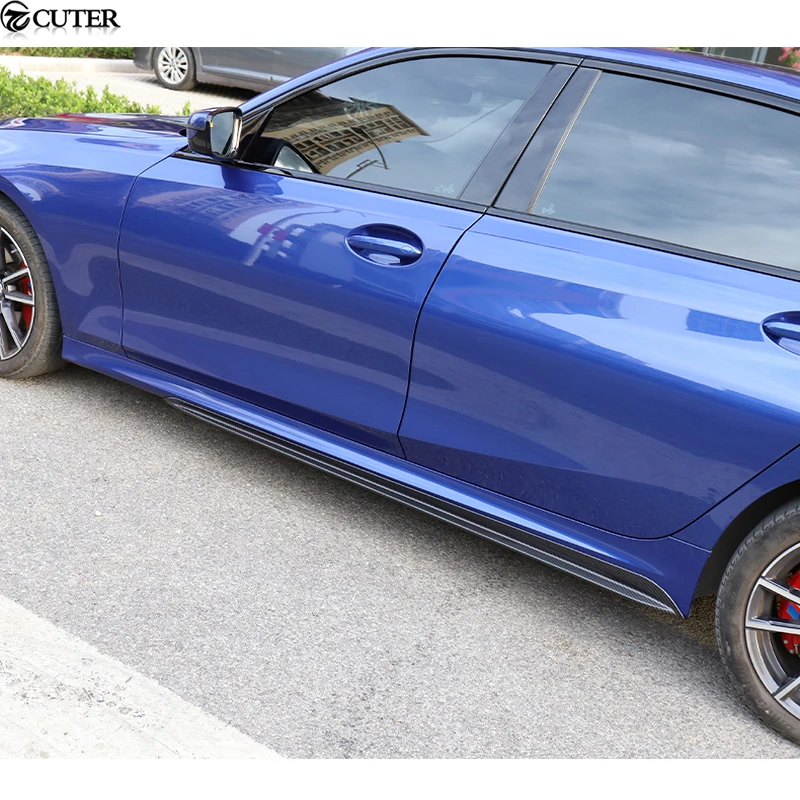 G20 3 سلسلة M-tech MP نمط ألياف الكربون FRP التنانير الجانبية لسيارات Bmw G20 325i 330i 340i طقم هيكل السيارة 2020 #3