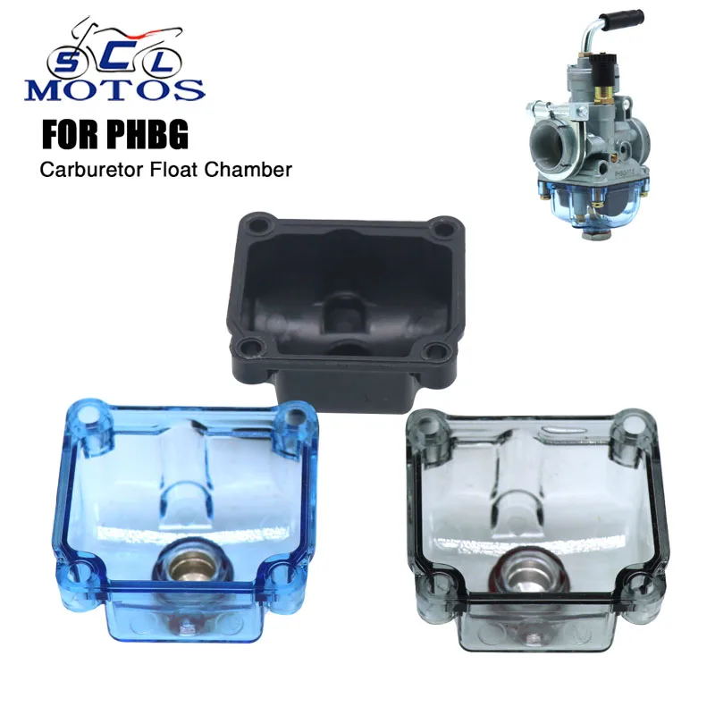 Sclmotos- For Dellorto PHBG AS BS CS DS AD BD Motorcycle Carburetor Transparant Float Chamber Clear Bottom Float Bowl Oil Cup