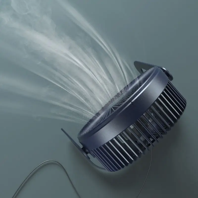 مروحة مكتب USB مع مفتاح تشغيل/إيقاف ، 2 سرعات ، للمنزل والمكتب والسيارة والخارج ، دوران 360 درجة ، 5/6/8 بوصة ، 19QE