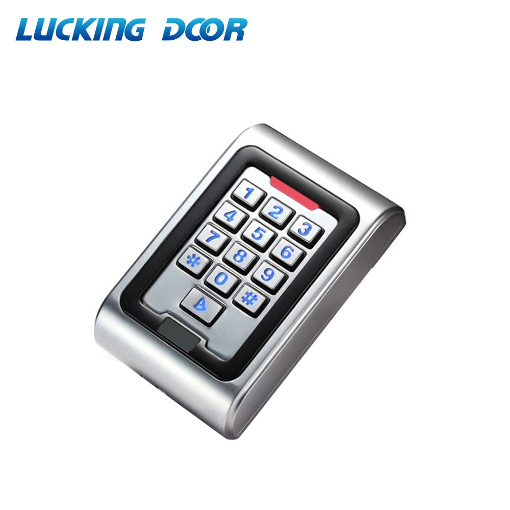 Access Control System Proximity Card Standalone 2000 Users 13.56MHZ Door Access Control Waterproof Metal Keypad RFID K8EM-W