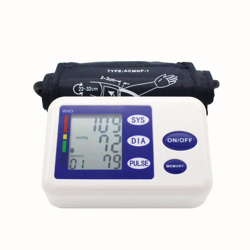 

Arm Blood Pressure Equipped Automatic Digital LCD Blood Pressure With Adaptor Monitor Blood Pressure Gauge Blue Blood Pressure