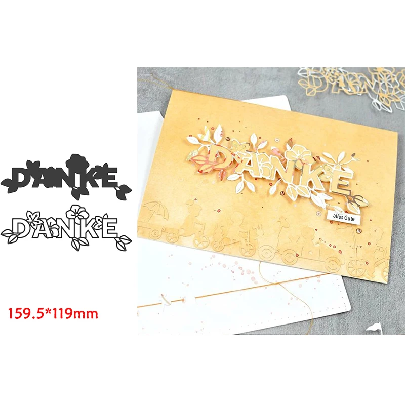 Warm Greetings Fancy Words Happy Birthday Merry Christmas Metal Cutting Dies for New Diy Scrapbooking Album New Embossing Cards