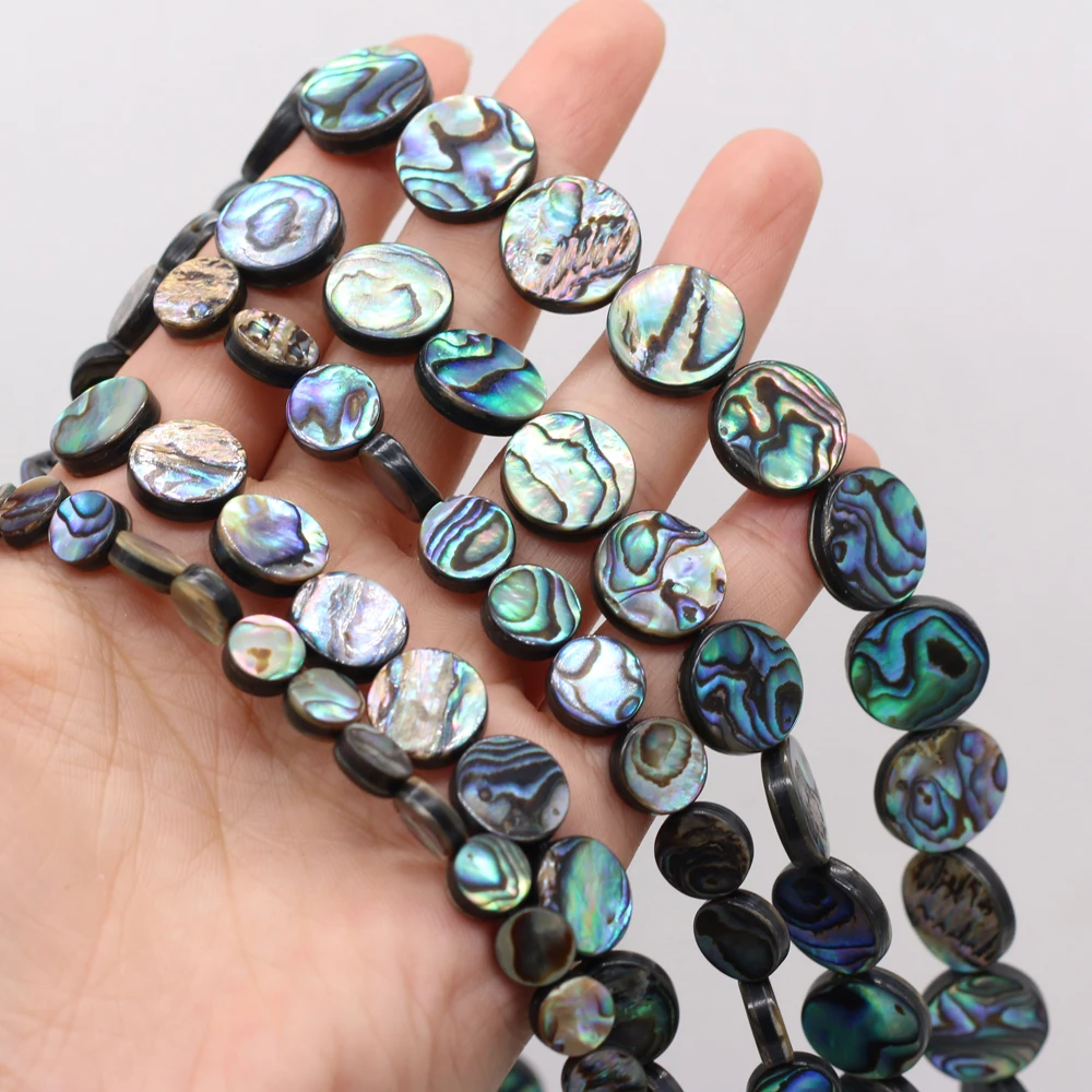 High Quality 5pcs Natural Shell Beads Coin Abalone Shell Loose Beads for Jewelry Making DIY Charms Necklace Bracelet Accessories