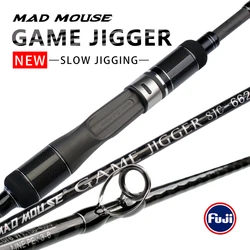 MADMOUSE 일본 후지 부품 슬로우 지깅 로드 게임 지거 1.98M PE 3-6 JIG150-400G 20kgs 스피닝 캐스팅 보트 로드 바다 낚싯대