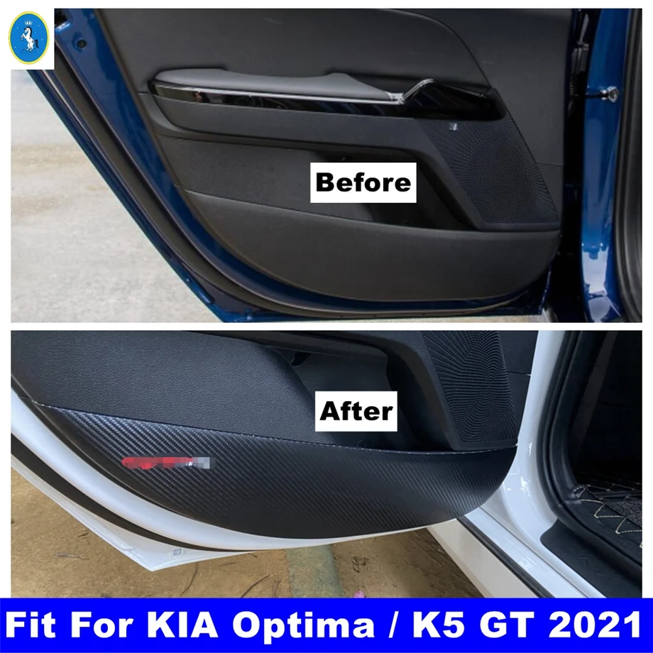 

Interior Refit Inner Door Scratchproof Anti Kick Pad Film Protective Stickers Cover Kit Fit For KIA Optima / K5 GT 2020 - 2022