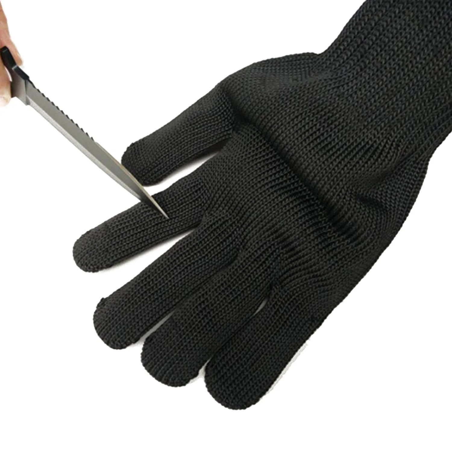 Behogar 1Pair/2PCS Anti-Cut Gloves Stainless Steel  Cut Stab Resistant Metal Safety Working Mesh Gloves for Guard Police Butcher