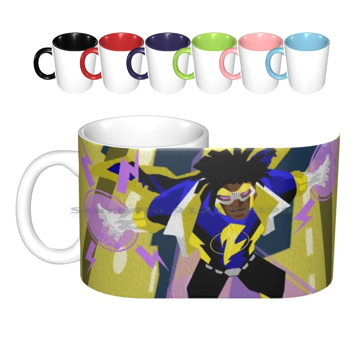 Detective Comics Presents : Superhero Static Shock! Ceramic Mugs Coffee Cups Milk Tea Mug Static Static Shock Comics Detective