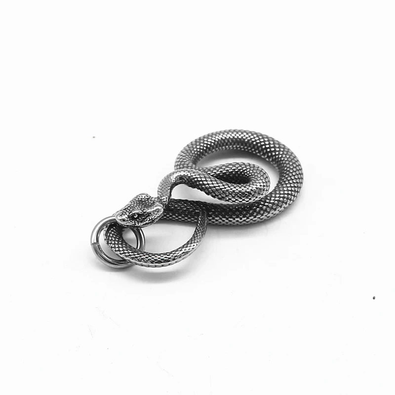 Fashion Realistic Domineering Snake Metal Pendant Men's Personality Punk Rock Motorcycle Jewelry Necklace