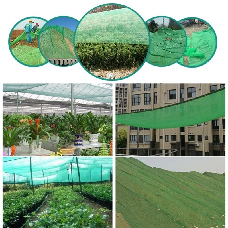 Green Sun Shade Net Balcony Succulent Flower Plant Sun Shelter 50% Shading Rate Anti-UV Swimming Pool Awnings 2/3M Wide