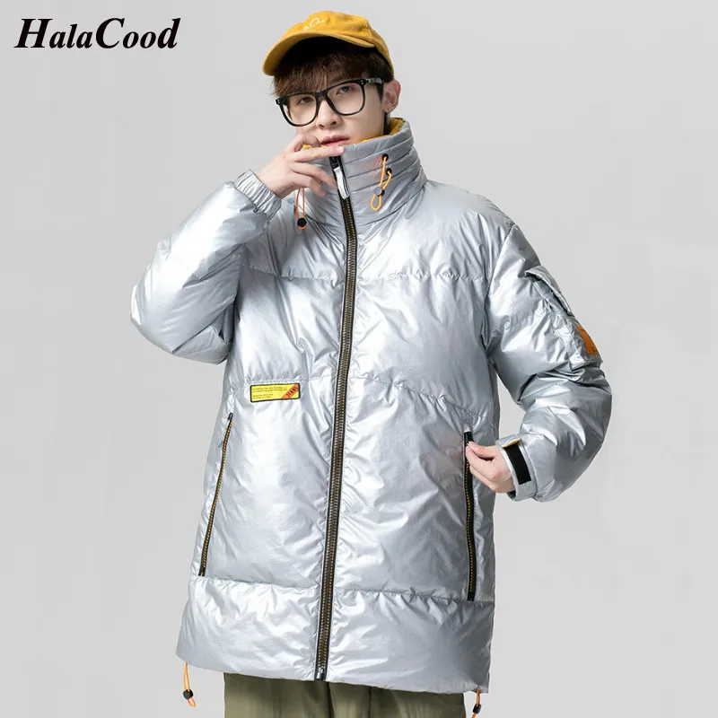 

HALACOOD Men 2021 Winter New Casual Long Thick Waterproof Parkas Down Jacket Coat Men Outwear Fashion Pockets Parka Jacket 4XL