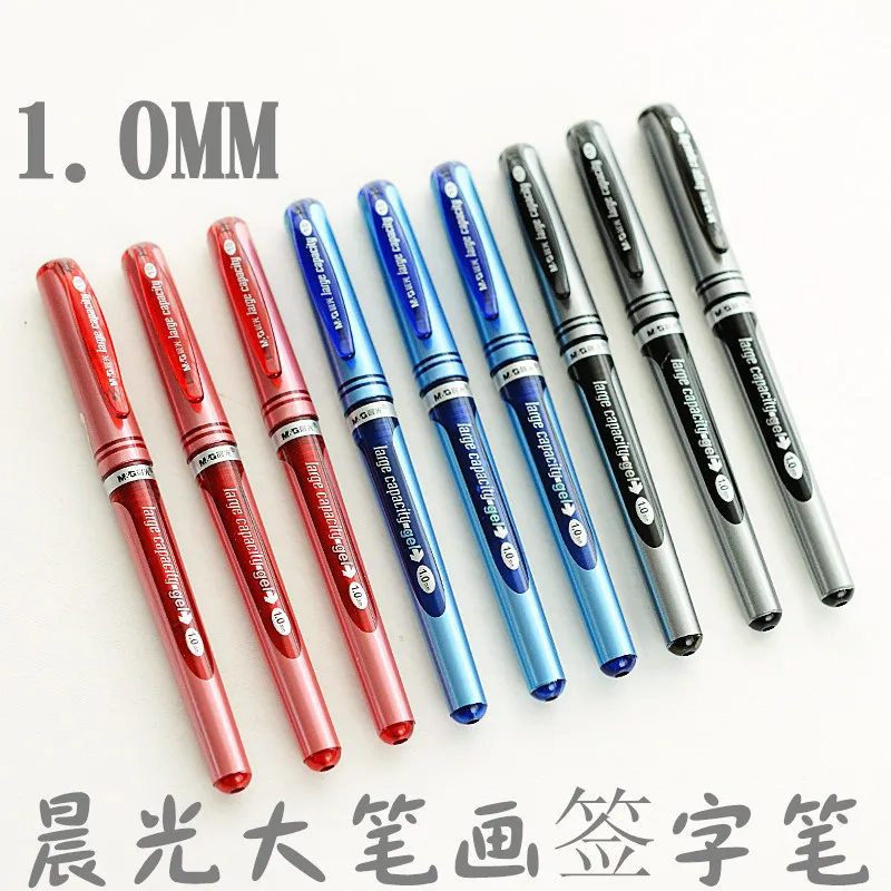 

4/6/12PCS M&G AGP13604 Gel Pen 1.0mm Large Strokes Thick Tip Signing Pen Black Red