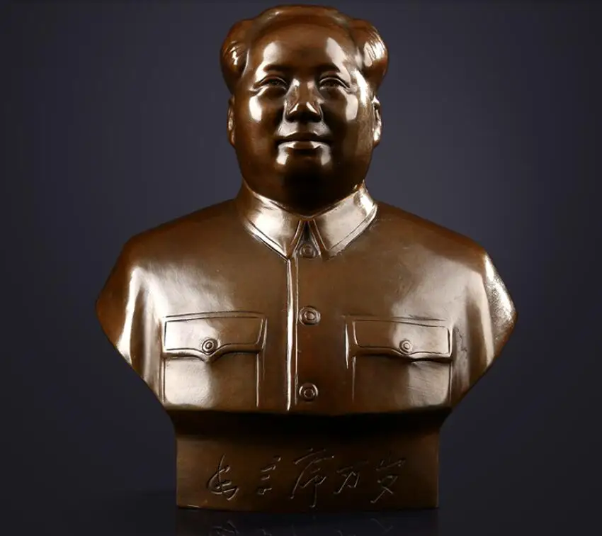 Pure copper crafts Mao Zedong Half-length statue Decoration