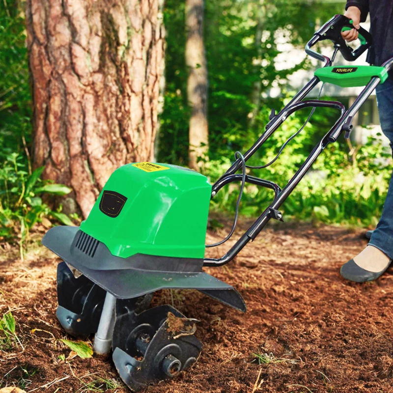 1500W Mini micro-timone elettrico scarificatore del terreno timone forte potenza e alta efficienza terreno da giardino lavorazione del terreno e sciolto