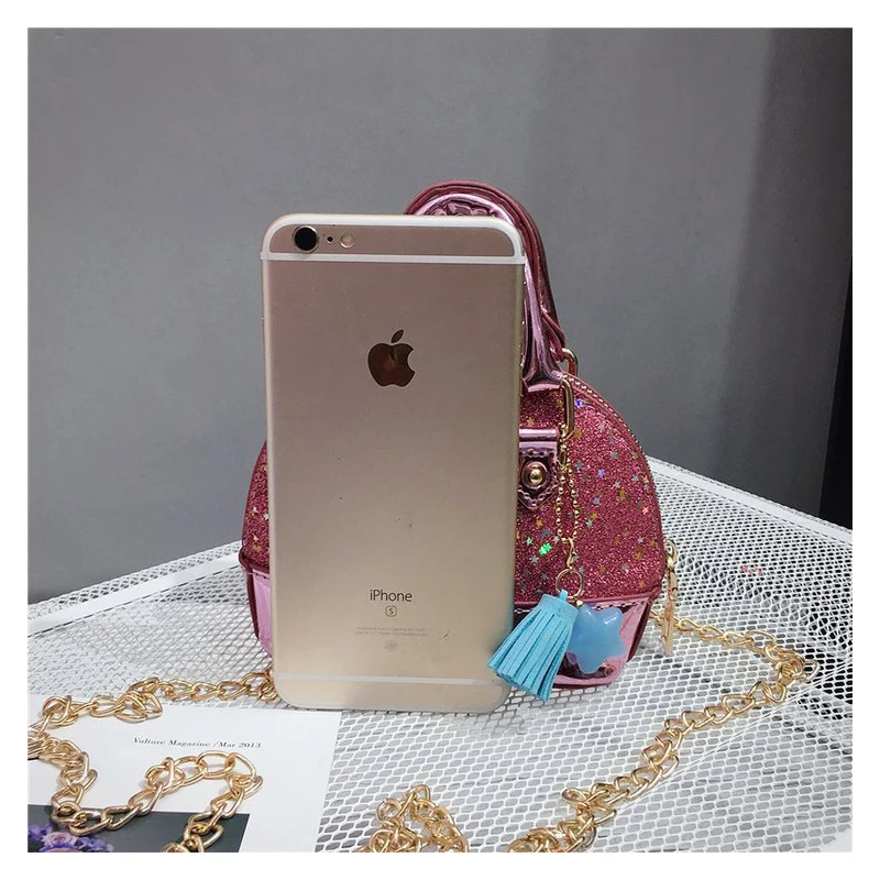 Girls Kids Children Mini Purses and Shell Handbags Leather Crossbody Bags for Women Small Wallet Party Hand bag Girl Purse