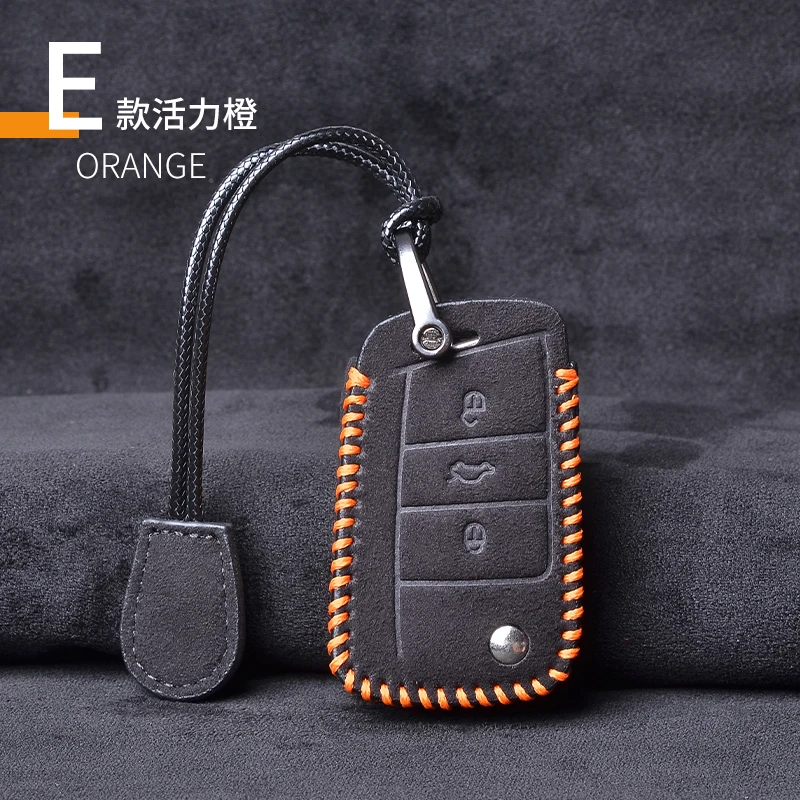 Car Key Case Cover For Volkswagen VW Polo Golf 7 MK7 Tiguan passat For Skoda Octavia Kodiaq Karoq For Seat Ateca Leon Key Bag