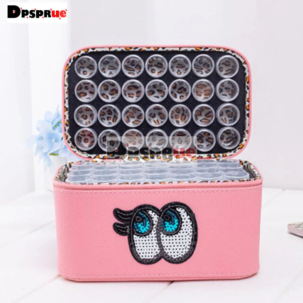 6 Colors 84 Bottles Diamond Painting Cross Stitch Accessories Tool Box Container Diamond Storage Cute Bag Case Embroidery