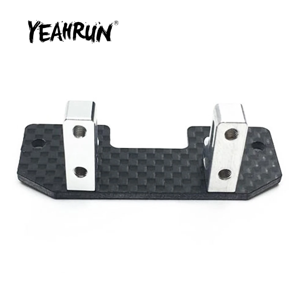 YEAHRUN Metal Servo Mount Carbon Fiber Plate Kit for Axial SCX10 1/10 RC Crawler Car Model Replacement Parts Accessories