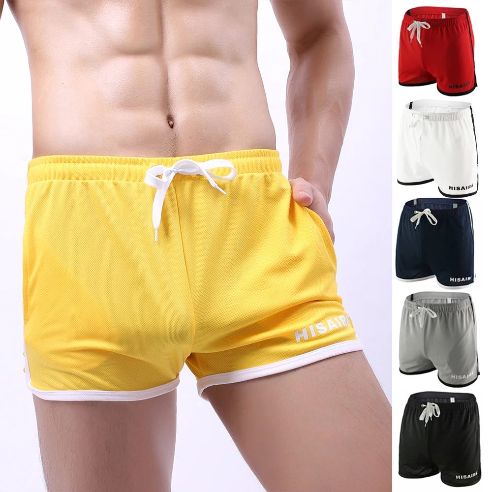 Pantalones cortos de baño para hombre, bañador de secado rápido para tabla de Surf, microbañador para playa, correr, gimnasio, bañadores de bolsillo