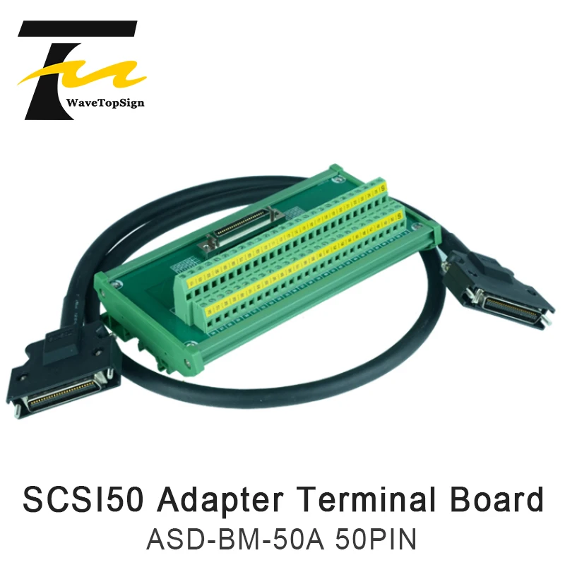 SCSI50 50pin  Guide rail terminal Board   CN1 ASD-BM-50A Use for Delta A2/AB Servo Seriel Simens V90