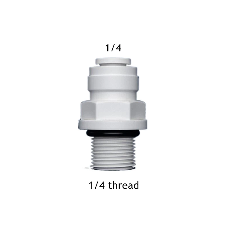 1/4 "ذكر الموضوع-1/4" رو المياه المناسب حلقة لإحكام الإغلاق مستقيم الكوع بوم موصل الخرطوم تصفية المياه التناضح العكسي أجزاء