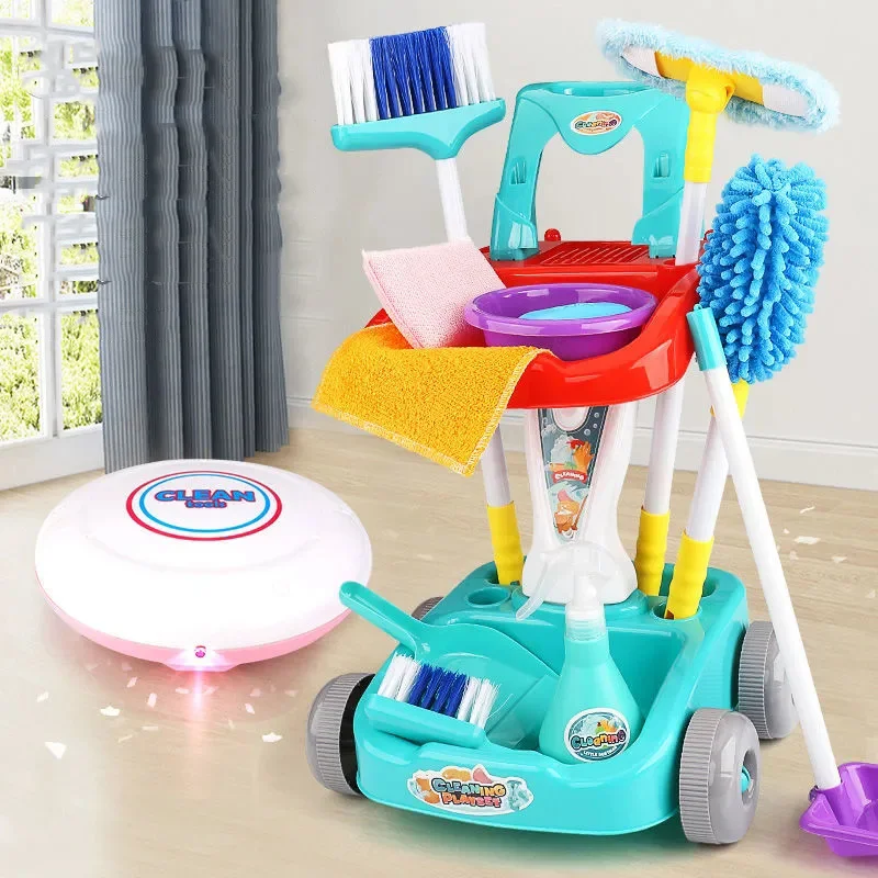 1 Set Of Children's Cleaning Tool Toy Plastic Household Cleaning Tools Toys