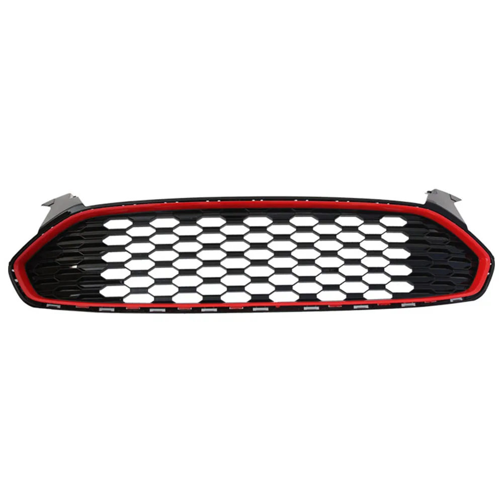 Modified For Mondeo Racing Grills For Mondeo Fusion MK2 MK3 2013-2016 Front Bumper Grilles Front Grill Mesh Honey-comb Style