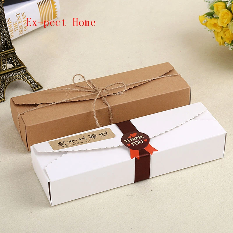 

200pcs 23*7*4cm Cardboard Box Macaron Biscuit Pancake Packaging Kraft Paper Boxes Jewelry Cake Gift Boxes Free Shipping