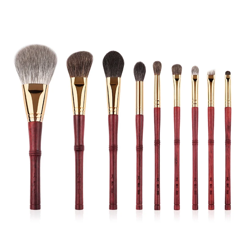 My Destiny 2020 New Year Brush Set - 9-Pieces Luxury Pterocarpus santalinus Wood & Top quality Natural Hair Beauty Tools