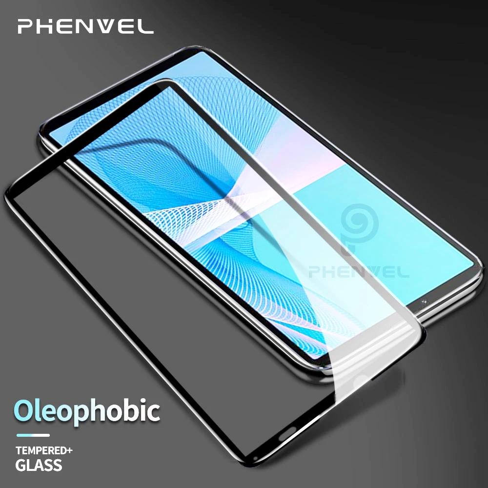 Vidrio Protector para Sony Xperia 1 III, película de vidrio templado OLEOFÓBICO para Xperia 1 II 5 10 Plus, Protector de pantalla de cobertura completa