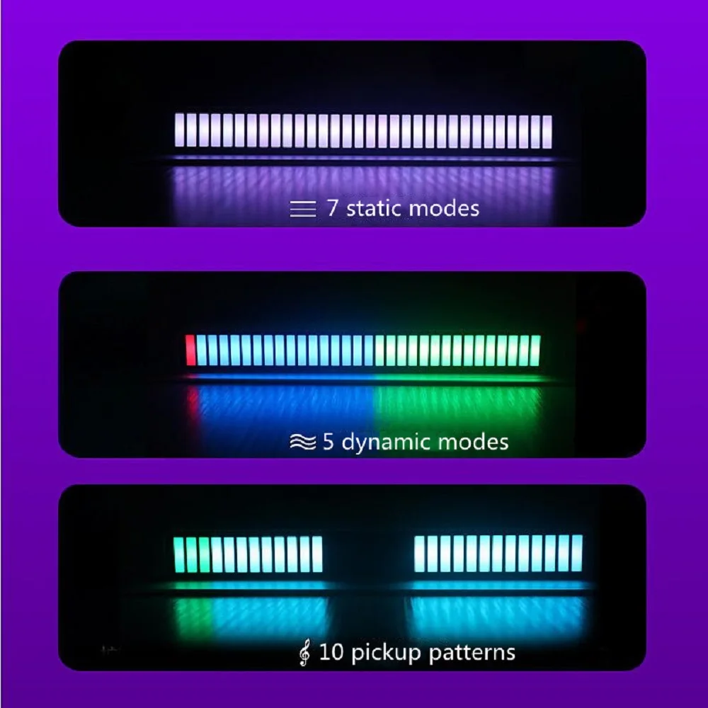 LED Strip Light Sound Control Pickup Rhythm Light Music Atmosphere Light RGB Colorful Ambient Light USB APP Control Novelty Ligh