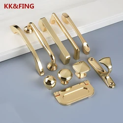 KK&FING Luxury Bright Gold Knobs And Handles Kitchen Cabinet Door Pulls Drawer Pulls Wardrobe Handle kitchen Drawer Handles