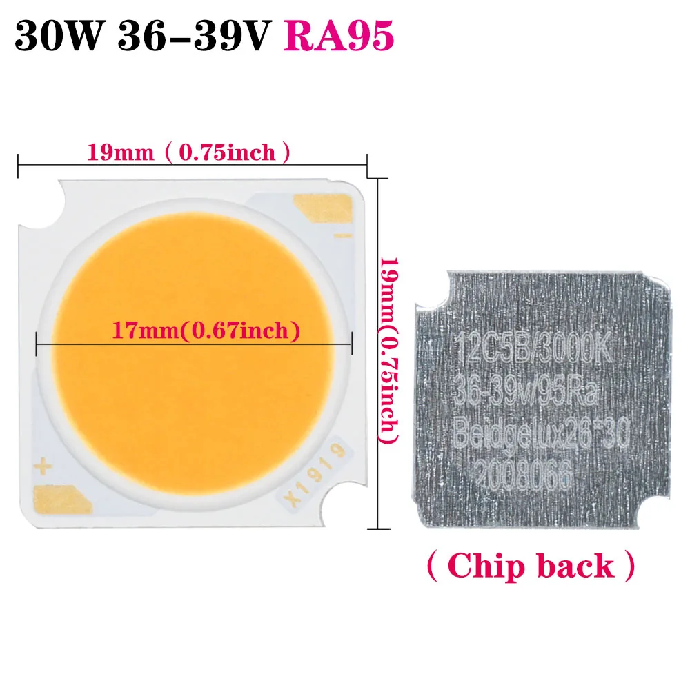 1PCS powerful leds 36W 18W 30W RA95 COB led chip bridgelux 3000K High quality For Projector Led lensesdiodes led lamp Warmwhite