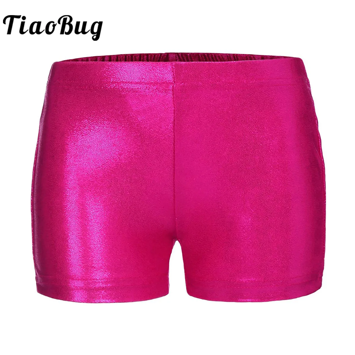 

Kids Girls Ballet Gymnastics Shorts Bottoms Toddler Children Shiny Bronzing Elastic Sports Workout Boxer Bottom Dance Shorts