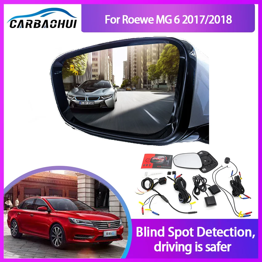 

For Roewe MG 6 2017/2018 BSA BSM BSD Blind Spot Monitoring System 24GHZ Millimeter Waves Radar Sensor Mirror LED Light Warning