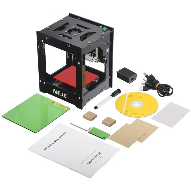 NEJE-grabador láser DK-8-KZ de alta velocidad, máquina automática de impresión DIY, con Usb, 3000MW, 405NM