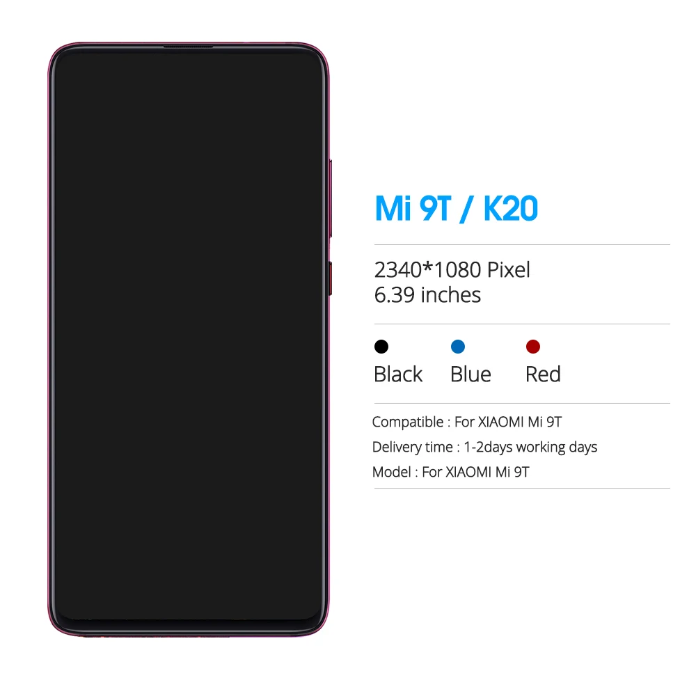 6.39 inch Super Amoled Mi 9T Pro LCD For Redmi K20 Pro Lcd display Touch Screen Digitizer Parts For Xiaomi9T Redmi K20 Lcd