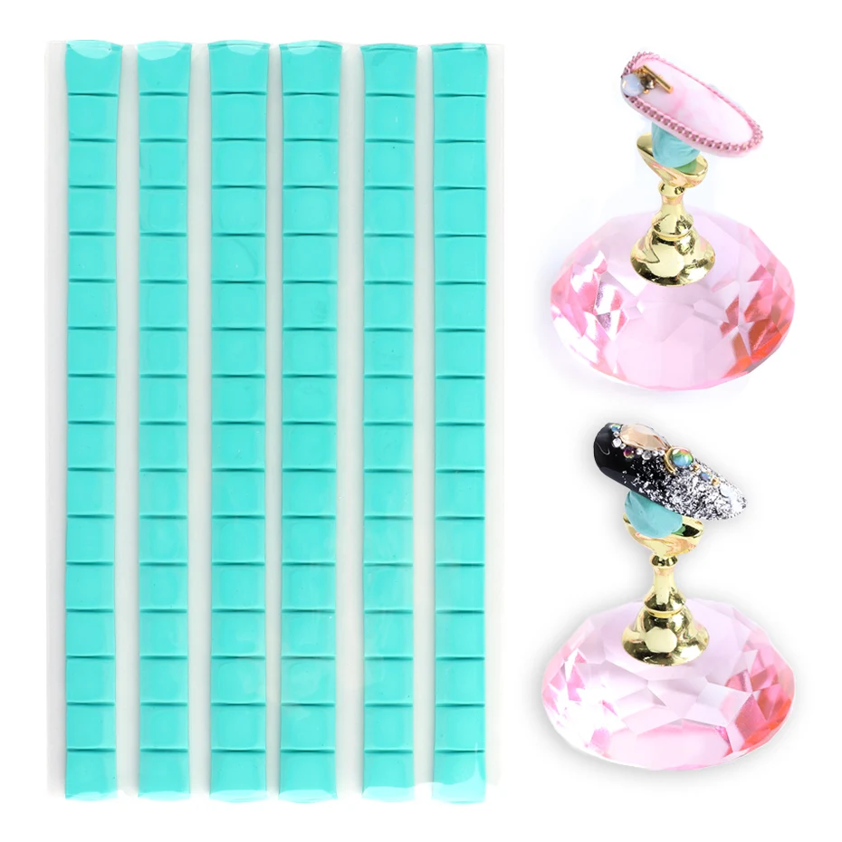 ネイルアート用マニキュア接着剤,粘土,両面接着剤,ディスプレイスタンド用,再利用可能,n1783