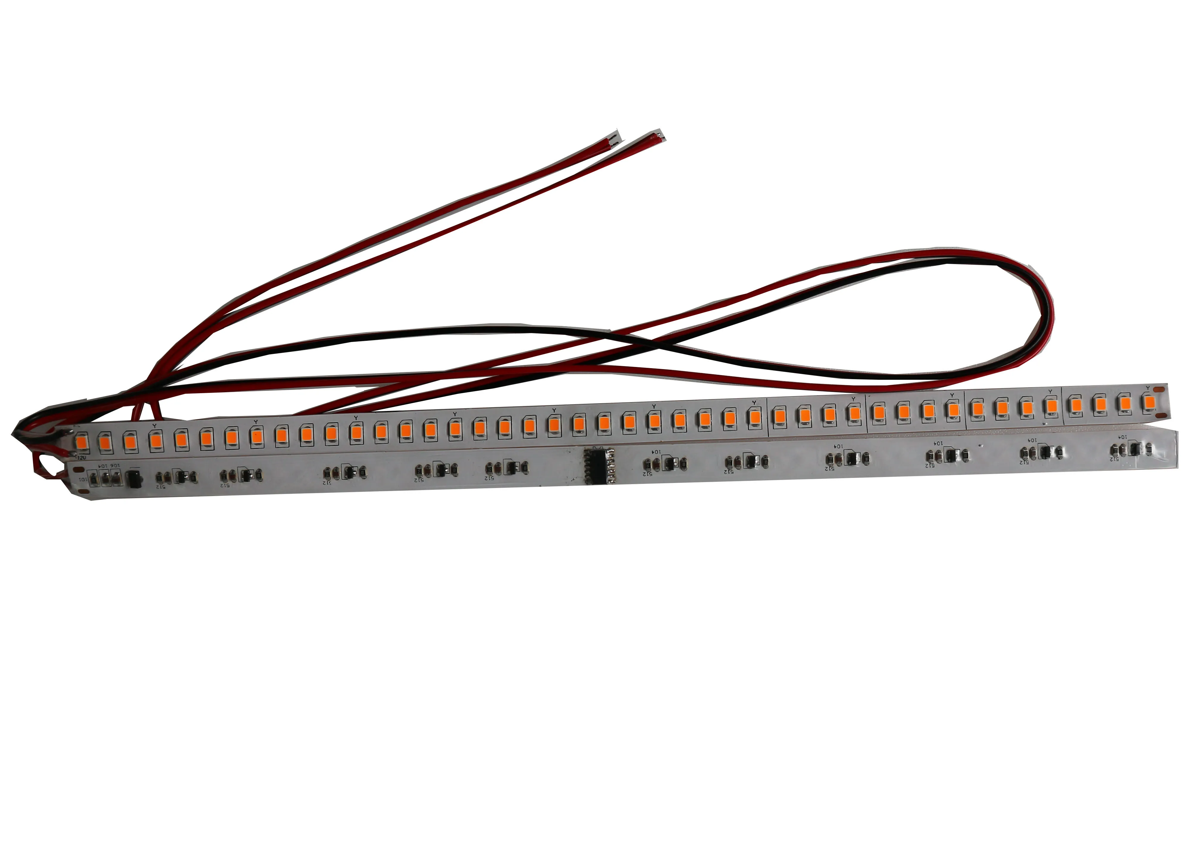 2 Pcs Dynamic 28cm Amber 44LEDs LED Car Side Rear Mirror Strip Light Turn Signal Indicator Lights Strip Running Reverse