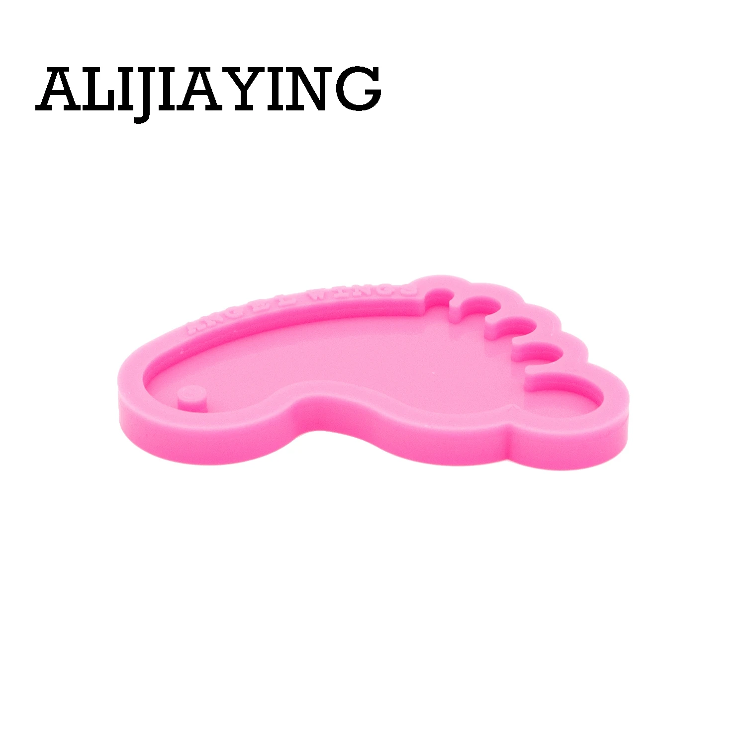 DY0461 Glossy Foot Keychain Mould Silicone Resin Pendant Mold for Epoxy Jewelry Making DIY Crafts Necklace