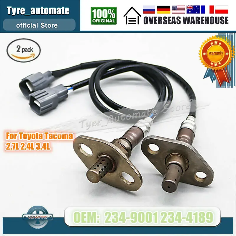 2pcs Oxygen Sensor Up ( Air Fuel Ratio ) & Down For Toyota Tacoma 2.7L 2.4L 3.4L 234-4189, 234-9001