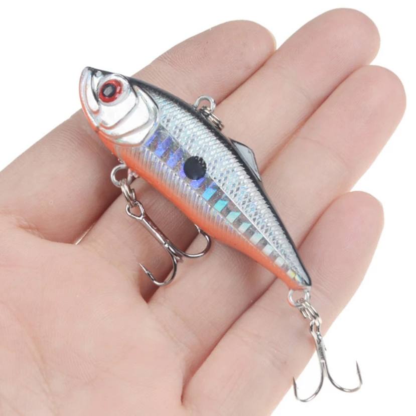 1pcs VIB Vibration Fishing Lure 6cm 11g Long Casting Rattlin Iscas Artificial Wobbler Plastic Hard Bait All Swimming Carp Tackle