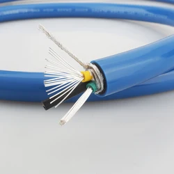 High Quality Audiocrast P111 Pure Silver Plated AC Power Cable Per Meter EMC Shielded OFC HIFI DIY Power Cord Wire For EU US AU