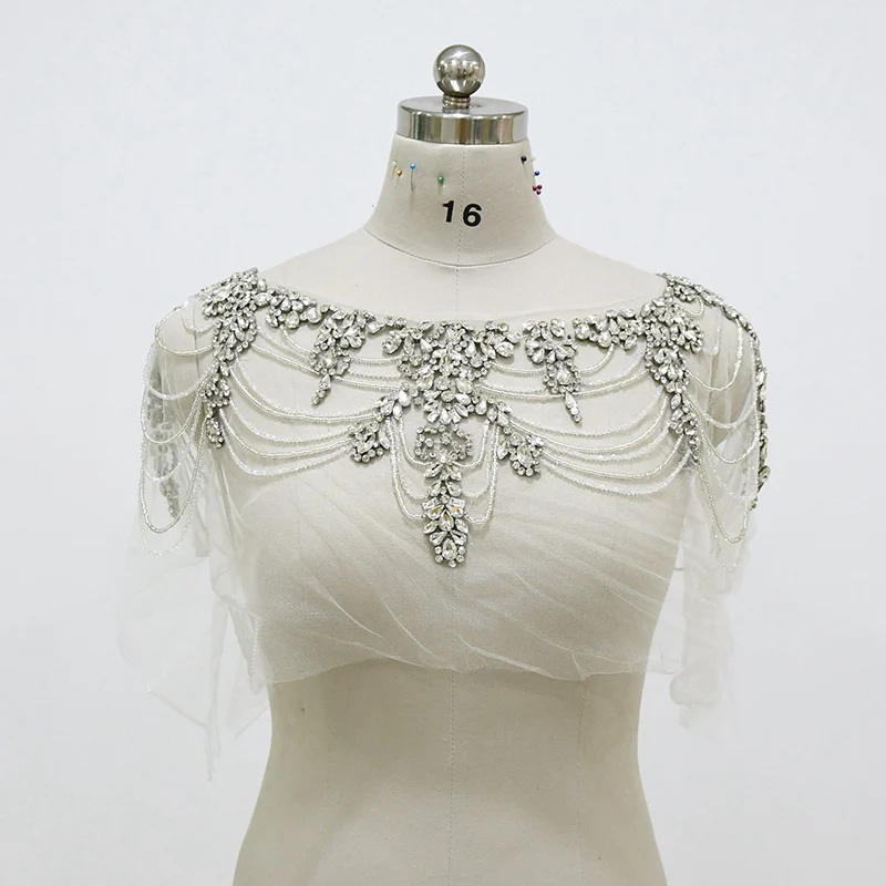 Dangling Applique for Wedding Dress, Body Jewelry Patch, WDP-106