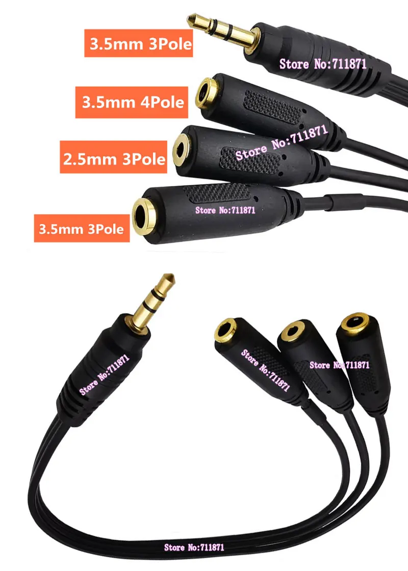 3 Mục 3.5 Nam 2.5 3.5 Nữ Cáp Âm Thanh Dòng 3 Cực 3.5 Nam 3 Cực 3.5 2.5 Nữ 4 Cực Nữ Dây Âm Thanh Cáp Dây