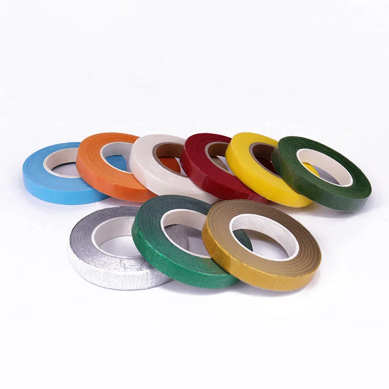 Flower Paper Tape Garland Wreath Floral Stem Self-adhesive Tape 30Yard 12mm Paper Craft Artificial Flowers Self-adhesive Tape