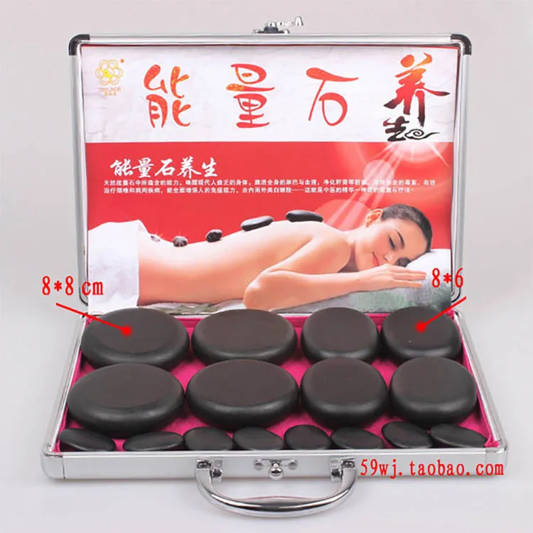 

16pcs/set lava Natural Energy Massage stones massage stone hot spa rock basalt stone with heater box 110-240V