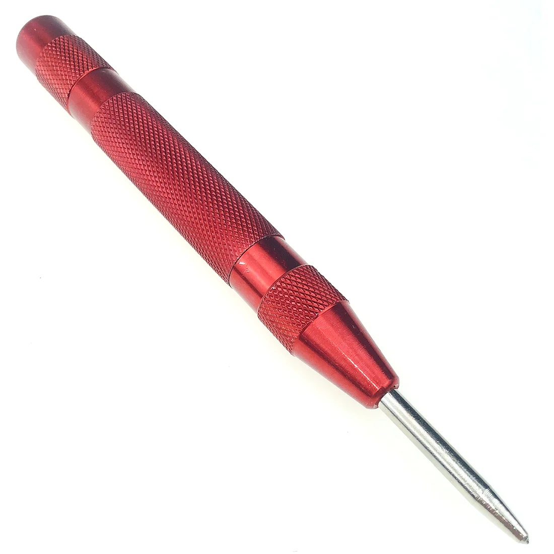 Automatic Center Punch Multifunctional Pin Spring Loaded Mark Car Escape Hammer Wood Indentation Mark Woodworking Tool Bit Red