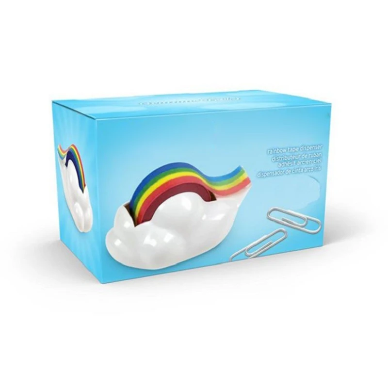 2024 New Cute Rainbow Tape Cloud Dispenser Roll Holder Reusable Decorative for students