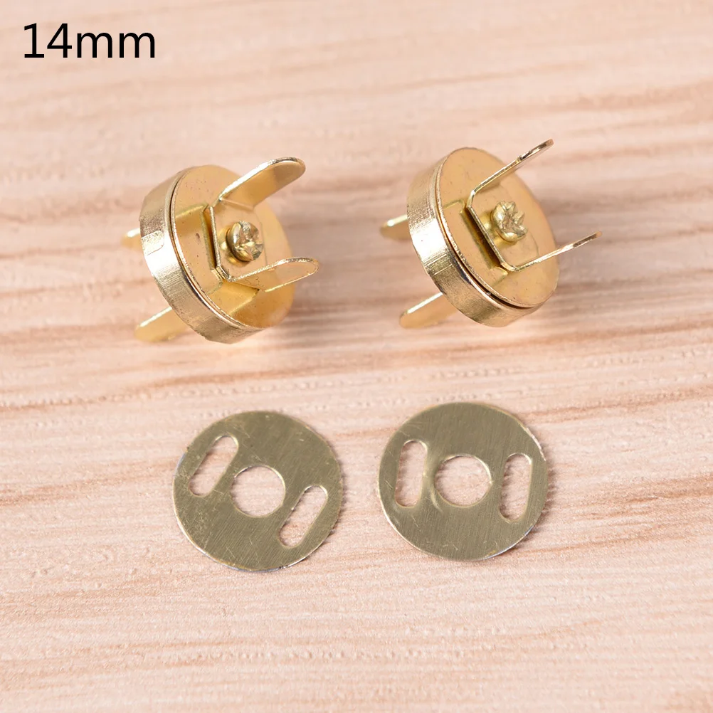 10pcs/lot 18mm/14mm Magnetic Snap DIY Handbag Purse Clasp Closures Metal Button Bag Accessories Parts Bag Button High Quality