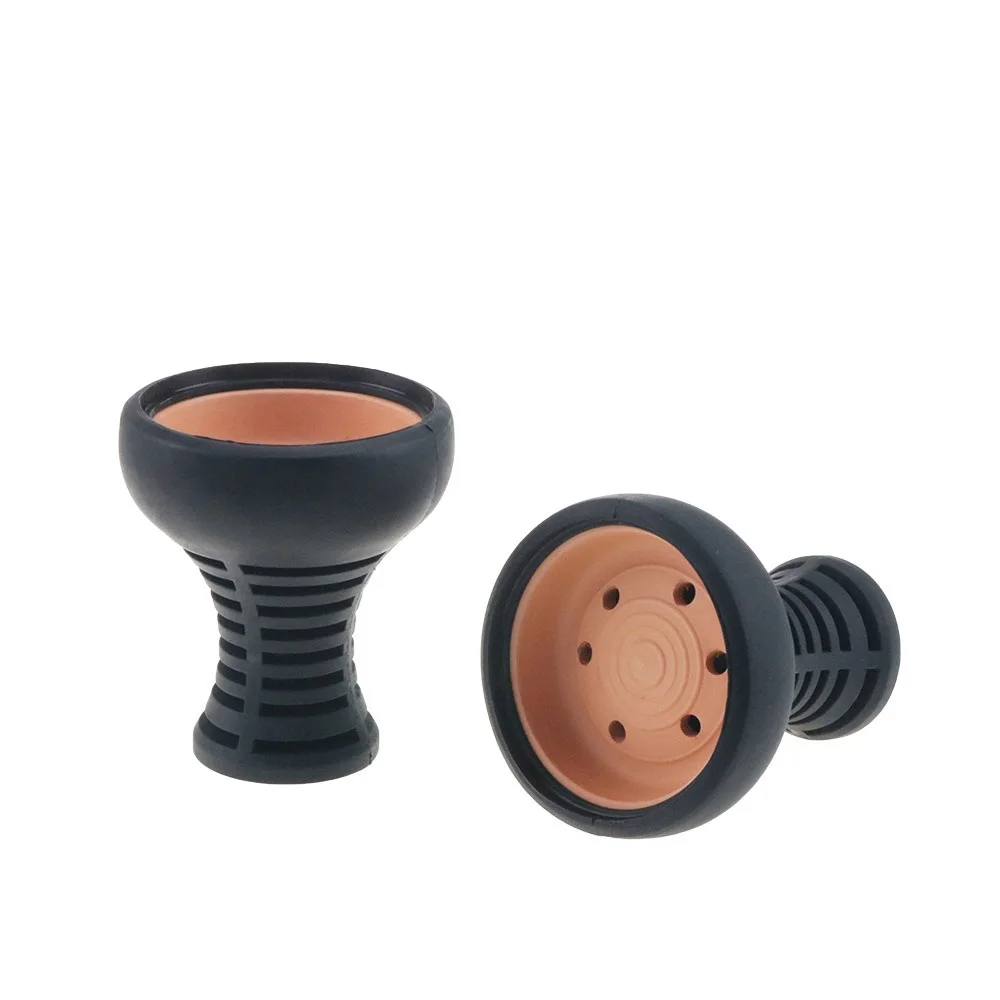 Ceramic Shisha bowl Silicone Pots Chicha Narghile Sheesha Hookah Tobacco Holder Head Bowl Smoking Accessories